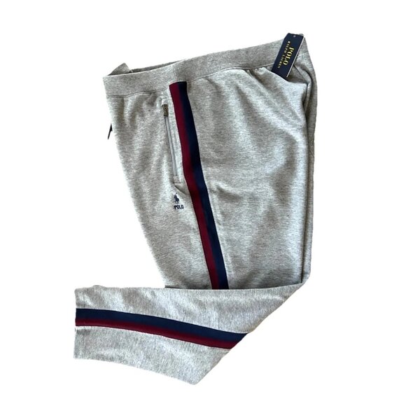 Polo Ralph Lauren Double Knit Track Pants Men’s 2XLT Gray Side Stripe Joggers - Picture 4 of 13